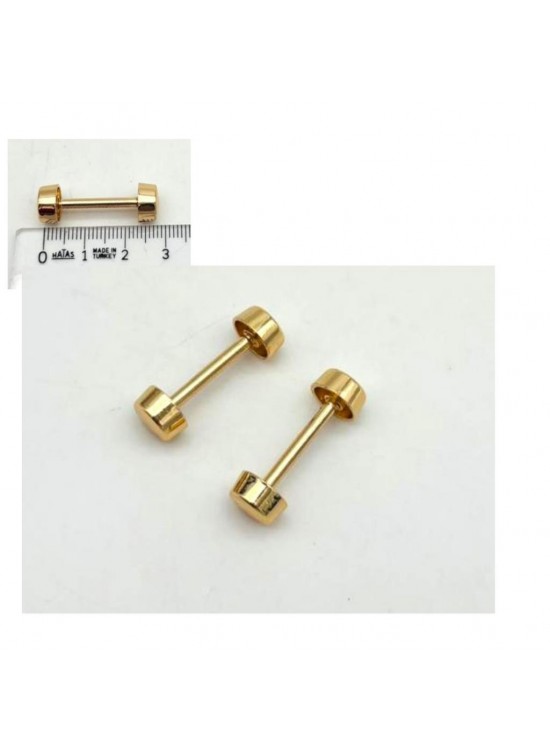 Çanta Aksesuar 3 Cm Vidalı Böce Light Golden Renk (Halter) 2 Adet