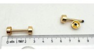Çanta Aksesuar 3 Cm Vidalı Böce Light Golden Renk (Halter) 2 Adet