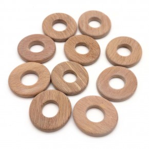 Çanta Aksesuar 3 cm Yassı Ahşap Halka 10 adet