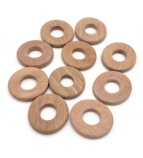 Çanta Aksesuar 3 cm Yassı Ahşap Halka 10 adet