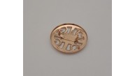 Çanta Aksesuar 3 cm Yuvarlak Model Desenli Light Gold Plaka Süs