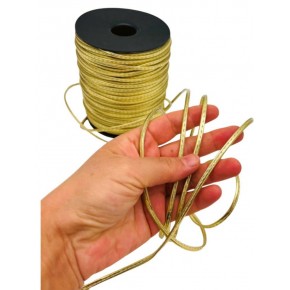 Çanta Aksesuar 3 Mm Gold Renk Suni Deri İp 2 metre