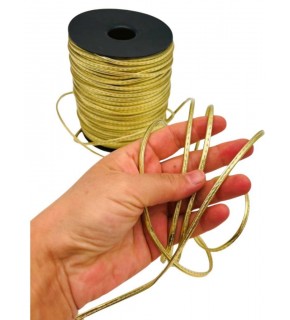 Çanta Aksesuar 3 Mm Gold Renk Suni Deri İp 2 metre