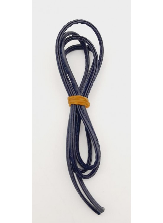 Çanta Aksesuar 3 Mm Lacivert Renk Suni Deri İp 1 metre