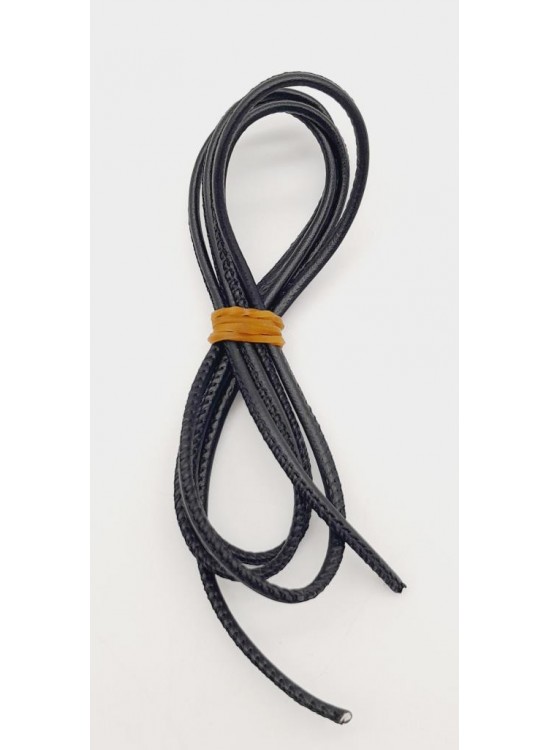 Çanta Aksesuar 3 Mm Siyah Renk Suni Deri İp 1 metre