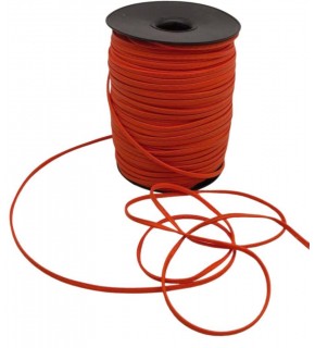 Çanta Aksesuar 3 Mm Turuncu Renk Suni Deri İp 2 metre