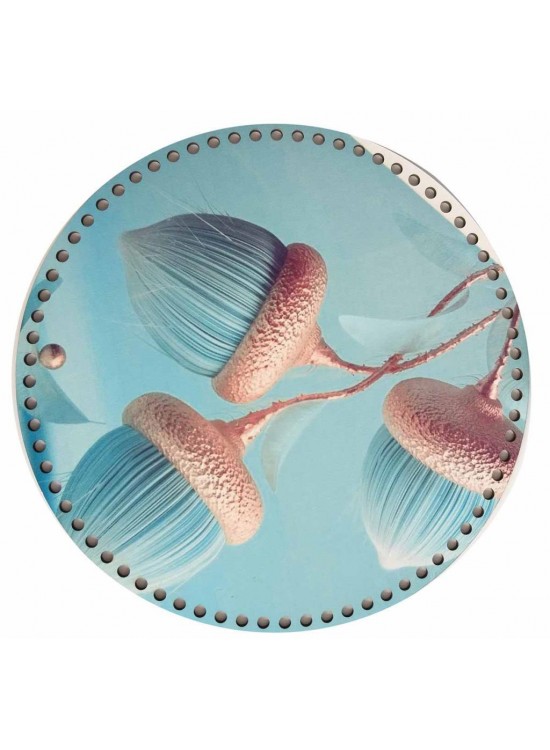 Çanta Aksesuar 30 Cm Çapında Resimli Ahşap Tepsi Tabanı No6