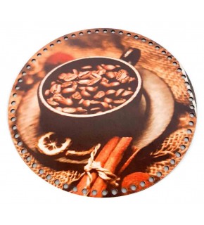 Çanta Aksesuar 30 Cm Çapında Resimli Ahşap Tepsi Tabanı Yeni Ny19