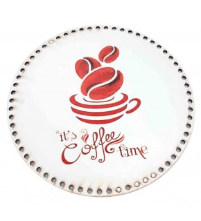 Çanta Aksesuar 30 Cm Çapında Resimli Ahşap Tepsi Tabanı Yeni Ny2