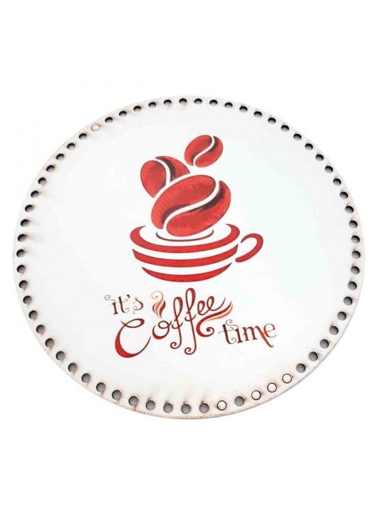 Çanta Aksesuar 30 Cm Çapında Resimli Ahşap Tepsi Tabanı Yeni Ny2