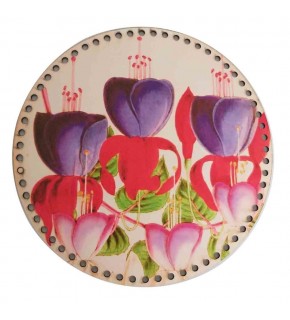 Çanta Aksesuar 30 Cm Çapında Resimli Ahşap Tepsi Tabanı Yeni Ny26