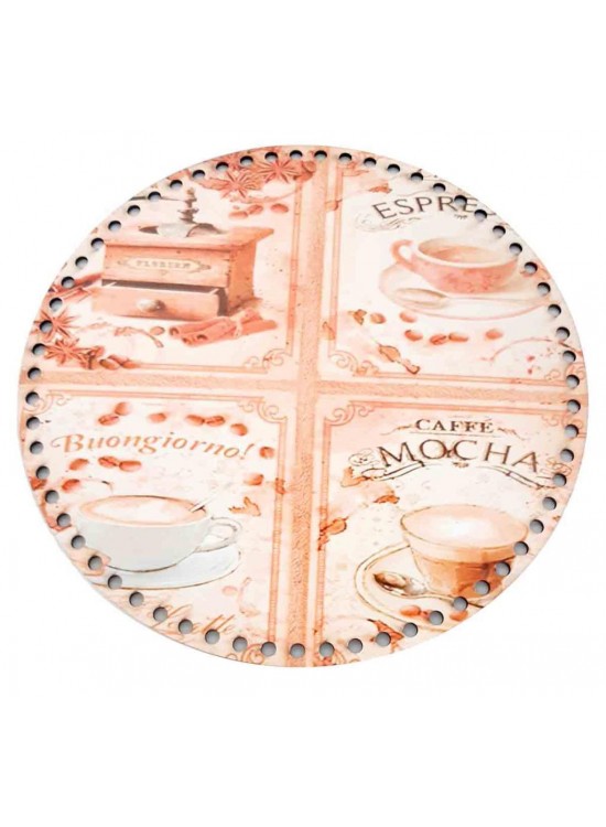 Çanta Aksesuar 30 Cm Çapında Resimli Ahşap Tepsi Tabanı Yeni Ny3