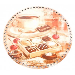 Çanta Aksesuar 30 Cm Çapında Resimli Ahşap Tepsi Tabanı Yeni Ny8