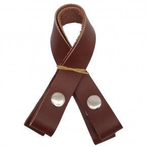 Çanta Aksesuar 30 cm Gerçek Deri Kızıl Kahve Renk Çıtçıtlı Sap Gümüş Metalli