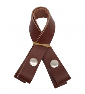 Çanta Aksesuar 30 cm Gerçek Deri Kızıl Kahve Renk Çıtçıtlı Sap Gümüş Metalli