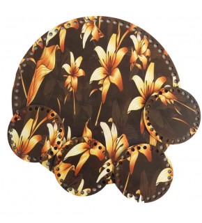 Çanta Aksesuar 30 Cm Resimli Ahşap Tepsi Tabanı Ve Bardak Altı No8