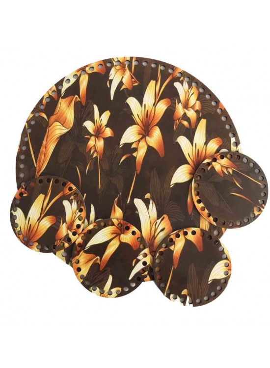 Çanta Aksesuar 30 Cm Resimli Ahşap Tepsi Tabanı Ve Bardak Altı No8