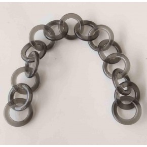 Çanta Aksesuar 32 Cm Akrilik Yuvarlak Zincir Gri