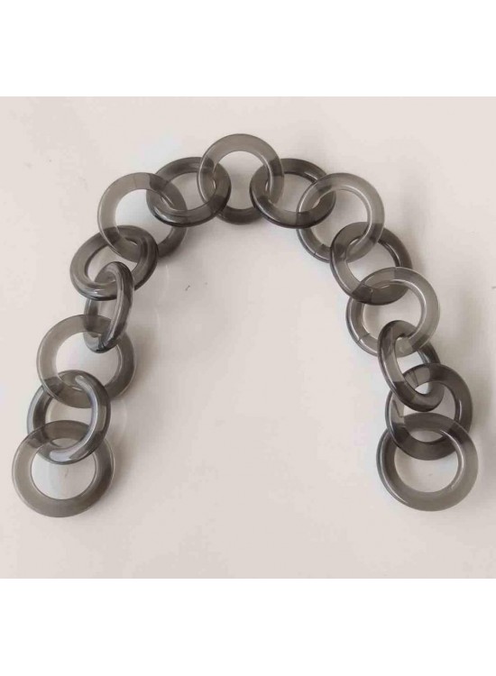 Çanta Aksesuar 32 Cm Akrilik Yuvarlak Zincir Gri