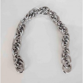 Çanta Aksesuar 35 Cm Çift Halka Döngülü Zincir Gümüş Renk