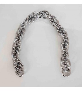 Çanta Aksesuar 35 Cm Çift Halka Döngülü Zincir Gümüş Renk