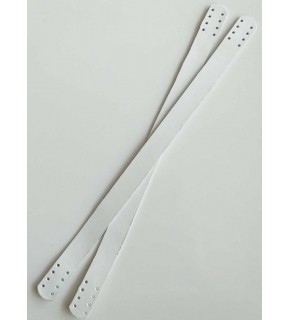 Çanta Aksesuar 35X2 Cm Gerçek Deri Çift Sap Beyaz