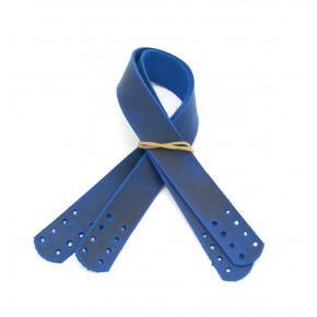 Çanta Aksesuar 35X2 Cm Gerçek Deri Çift Sap Cazy Oil Saks Mavi