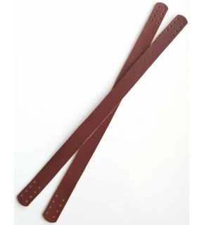 Çanta Aksesuar 35X2 Cm Gerçek Deri Çift Sap Kızıl Kahve