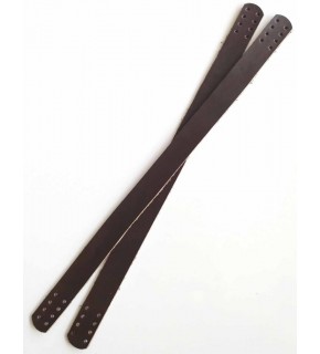 Çanta Aksesuar 35X2 Cm Gerçek Deri Çift Sap Koyu Kahve