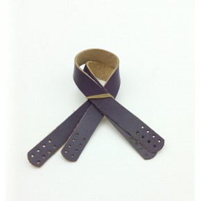 Çanta Aksesuar 35X2 Cm Gerçek Deri Çift Sap Mor