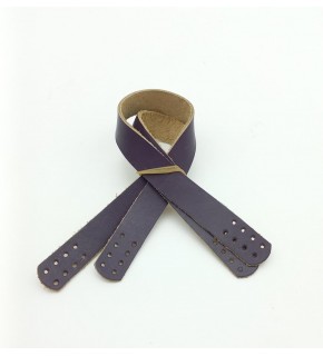 Çanta Aksesuar 35X2 Cm Gerçek Deri Çift Sap Mor