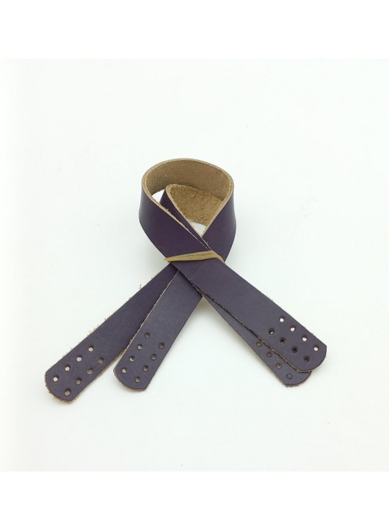 Çanta Aksesuar 35X2 Cm Gerçek Deri Çift Sap Mor