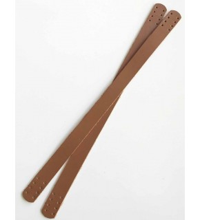 Çanta Aksesuar 35X2 Cm Gerçek Deri Çift Sap Sütlü Kahve