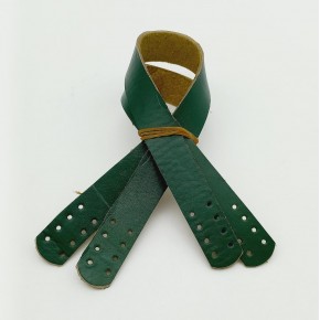 Çanta Aksesuar 35X2 Cm Gerçek Deri Çift Sap Yeşil