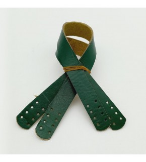 Çanta Aksesuar 35X2 Cm Gerçek Deri Çift Sap Yeşil