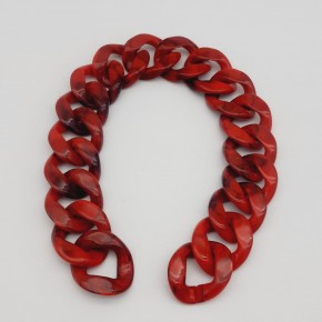 Çanta Aksesuar 37 cm Akrilik Kırmızı Renk Çanta Zinciri