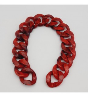 Çanta Aksesuar 37 cm Akrilik Kırmızı Renk Çanta Zinciri