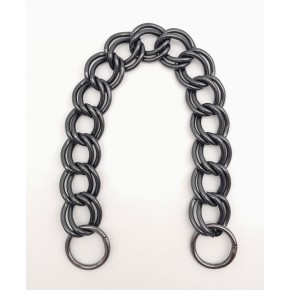 Çanta Aksesuar 38 cm Çift Halkalı Füme Renk Zincir