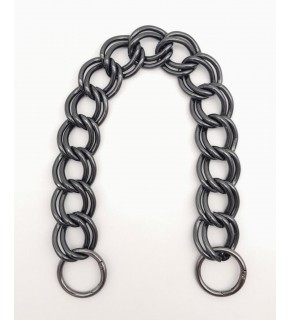 Çanta Aksesuar 38 cm Çift Halkalı Füme Renk Zincir