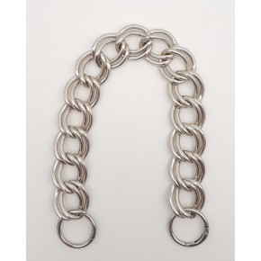 Çanta Aksesuar 38 cm Çift Halkalı Gümüş Renk Zincir