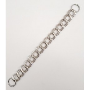 Çanta Aksesuar 38 cm Çift Halkalı Gümüş Renk Zincir