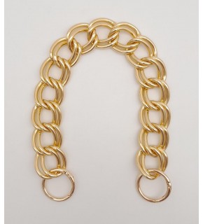 Çanta Aksesuar 38 cm Çift Halkalı Light Gold Renk Zincir