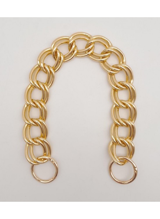 Çanta Aksesuar 38 cm Çift Halkalı Light Gold Renk Zincir