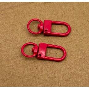 Çanta Aksesuar 3x1 Cm Kırmızı İkili Kanca
