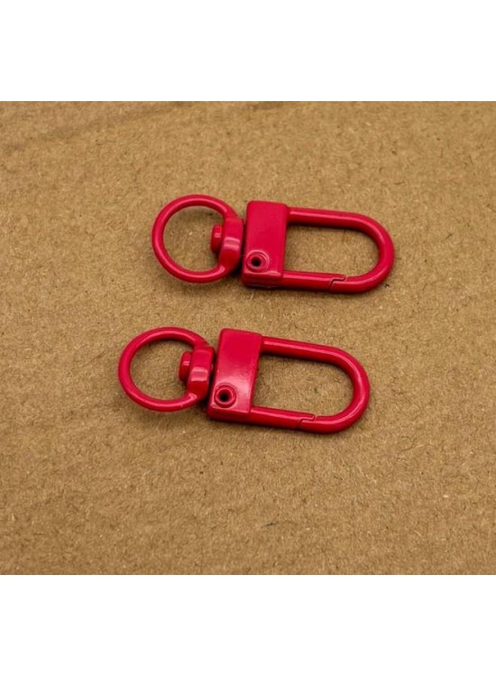 Çanta Aksesuar 3x1 Cm Kırmızı İkili Kanca