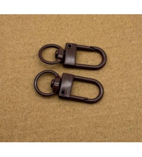 Çanta Aksesuar 3x1 Cm Koyu Kahve İkili Kanca