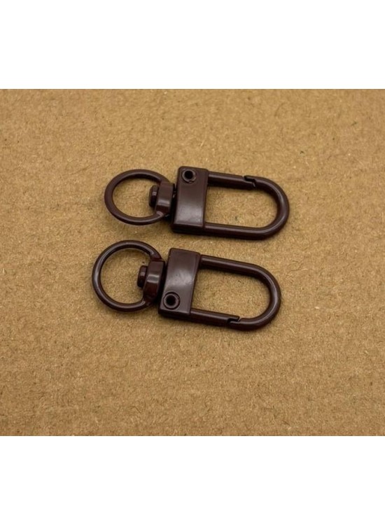 Çanta Aksesuar 3x1 Cm Koyu Kahve İkili Kanca