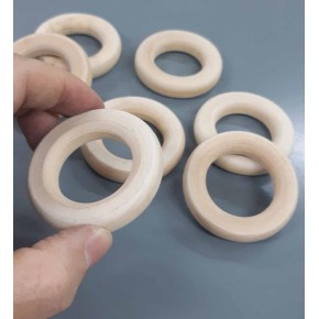 Çanta Aksesuar 4.5 Cm Ahşap Halka Yassı Model 1 Adet