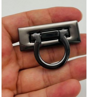 Çanta Aksesuar 4.5x3 cm Halkalı Füme Renk Çanta Kilidi