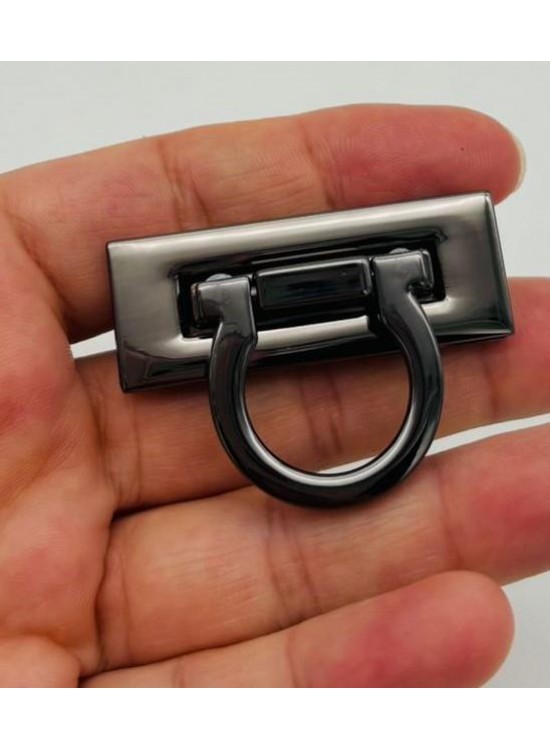 Çanta Aksesuar 4.5x3 cm Halkalı Füme Renk Çanta Kilidi